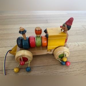 Colombian handmade wooden toy train